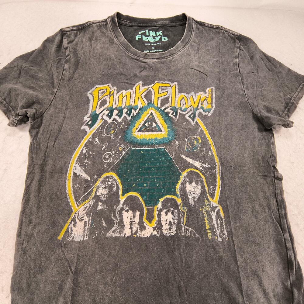 Pink Floyd Band Graphic Crew Neck T Shirt Adult Mens Size Small S Black Multi